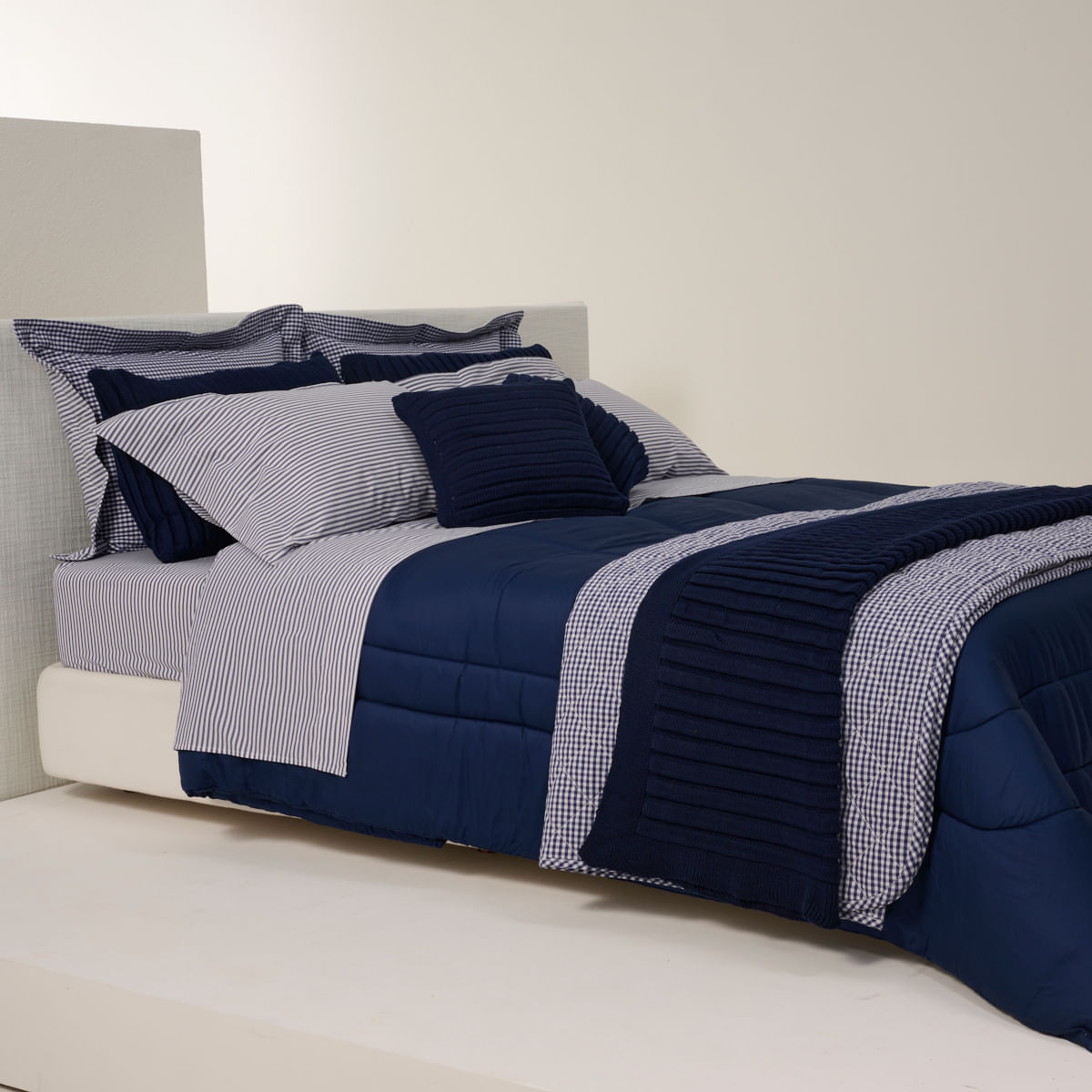 01 32 0155 Lencol de cima Avulso Mix And Match Listras Marinho Branco 002